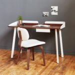 bureau Naples 100×40cm avec pied en Bois